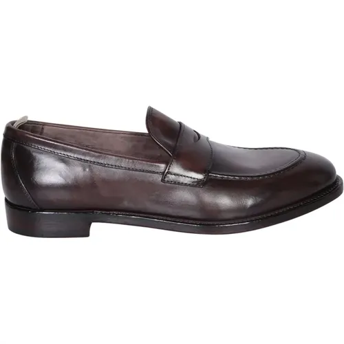 Braune Lederloafer Schuhe , Herren, Größe: 42 EU - Officine Creative - Modalova
