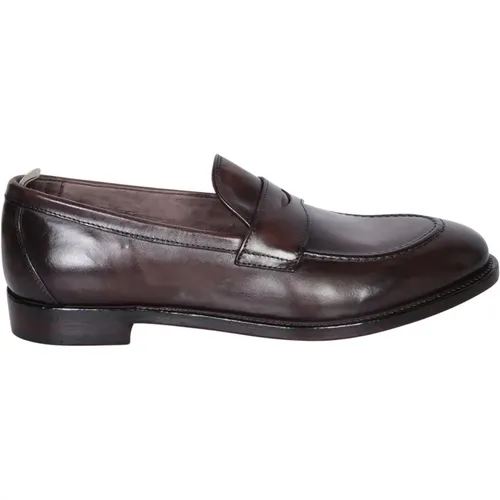 Braune Lederloafer Schuhe , Herren, Größe: 43 1/2 EU - Officine Creative - Modalova