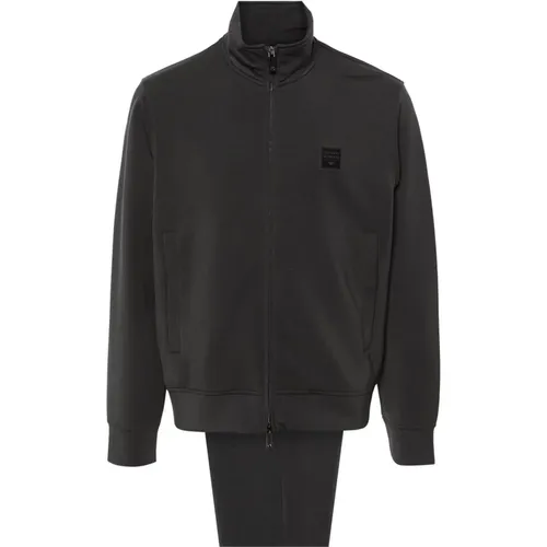 Sweatshirt Jumpsuit mit Reißverschluss und schmalen Hosen , Herren, Größe: M - Emporio Armani - Modalova