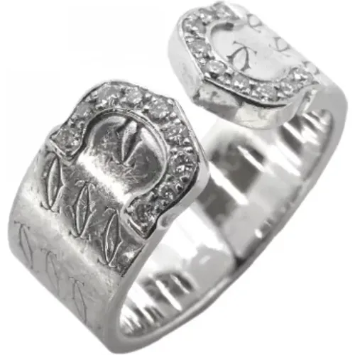 Pre-owned White Gold rings , female, Sizes: ONE SIZE - Cartier Vintage - Modalova