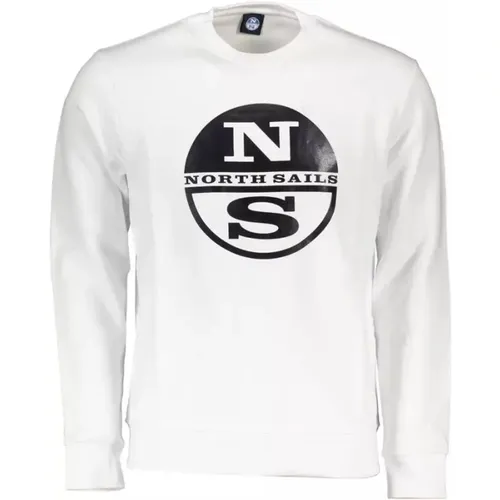 Weißes Langarm-Sweatshirt mit Druck - North Sails - Modalova