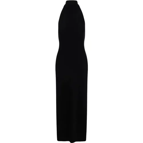 Schwarzes Halter Turtle Gown Kleid , Damen, Größe: M - Norma Kamali - Modalova