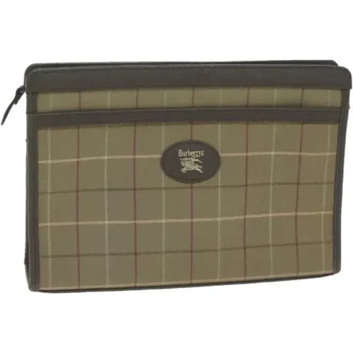 Pre-owned Canvas clutches , female, Sizes: ONE SIZE - Burberry Vintage - Modalova