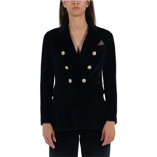 Reversible Double-Breasted Jacket , female, Sizes: M - Circolo 1901 - Modalova
