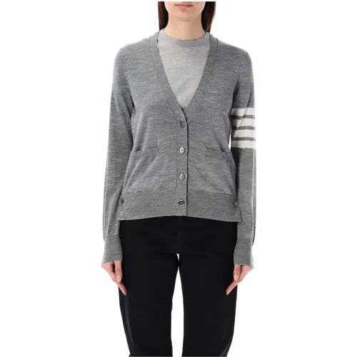 Womens Clothing Knitwear Light Grey Ss24 , female, Sizes: S, XS - Thom Browne - Modalova