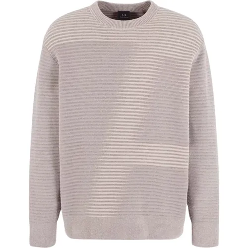 Taupe Pullover Stilvoller Sweater - Armani Exchange - Modalova