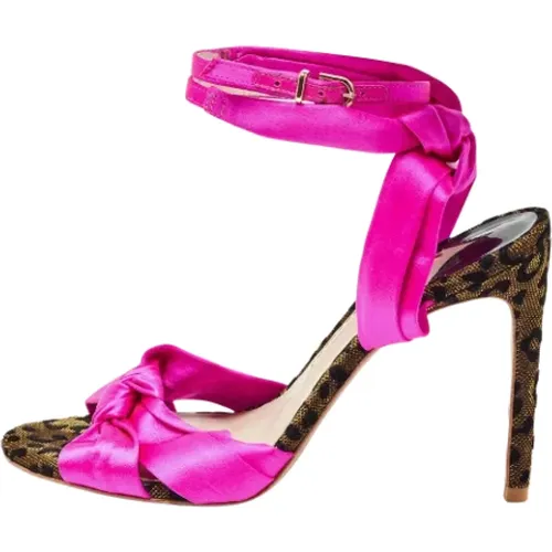 Pre-owned Satin sandals , female, Sizes: 5 1/2 UK - Sophia Webster Pre-owned - Modalova