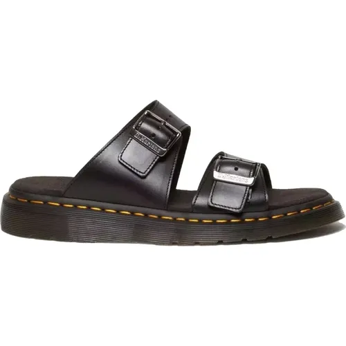 Leather Aniline Slippers , male, Sizes: 10 UK, 7 UK, 12 UK, 9 UK - Dr. Martens - Modalova