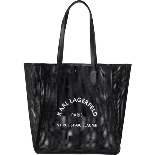 Schwarze Strandtasche - Karl Lagerfeld - Modalova