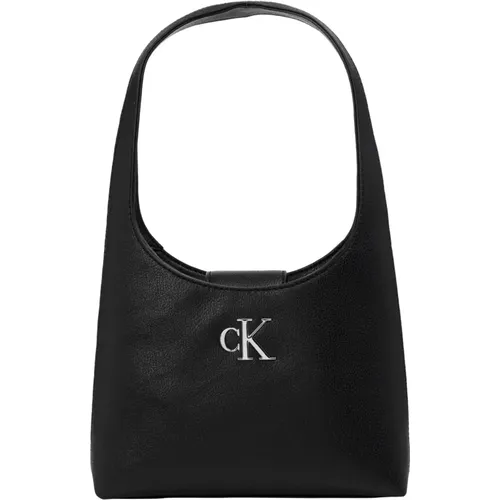 Plain Hobo Bag with Logo , female, Sizes: ONE SIZE - Calvin Klein Jeans - Modalova