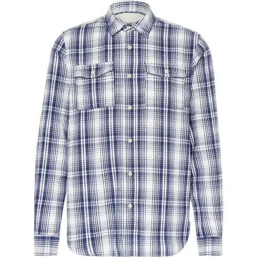 Kariertes Flanellhemd für Regular Fit , Herren, Größe: S - Scotch & Soda - Modalova