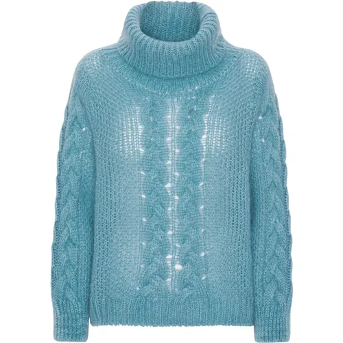 Regenbogen Zopfmuster Rollkragenpullover - American Dreams - Modalova