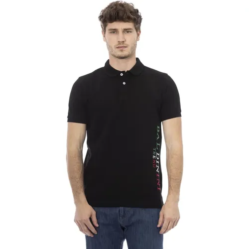 Polo-Shirt mit Kurzen Ärmeln und Frontstickerei , Herren, Größe: XL - Baldinini - Modalova