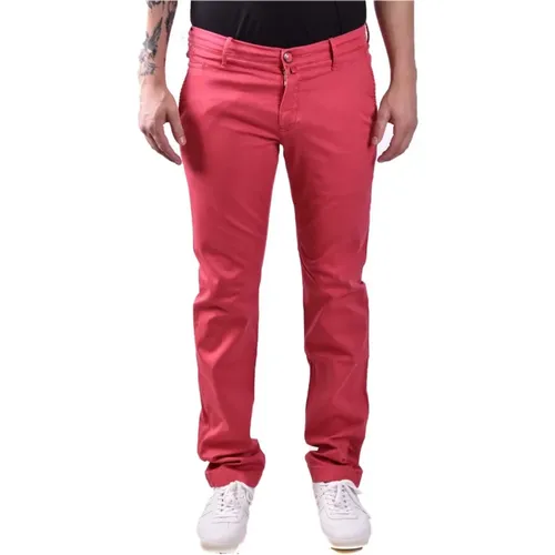 Slim-Fit Cotton Trousers , male, Sizes: W32, W31, W34, W33 - Jacob Cohën - Modalova