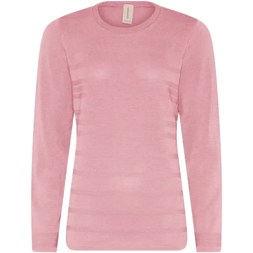 Struktur O-Neck Pullover Bluse - Skovhuus - Modalova