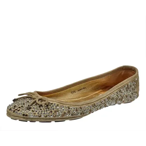 Pre-owned Suede flats , female, Sizes: 5 1/2 UK - Jimmy Choo Pre-owned - Modalova