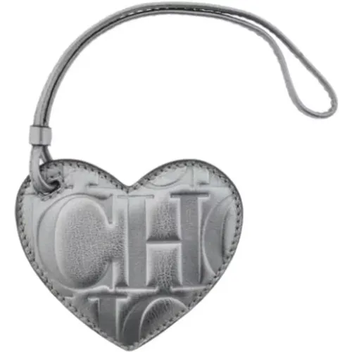 Herz Charme aus Silber Leder - Carolina Herrera - Modalova