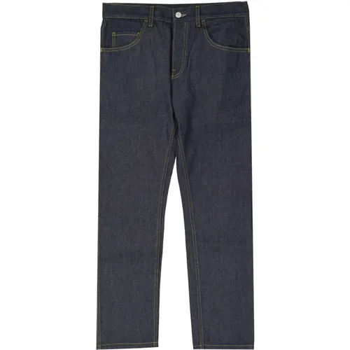 Cotton Jeans with Embroidery , male, Sizes: W30, W32 - Gucci - Modalova