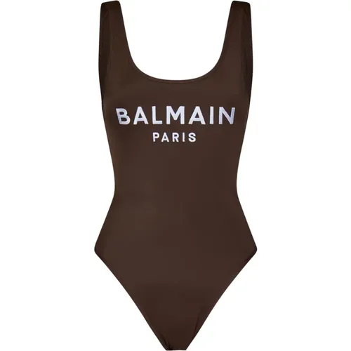 Brauner Badebekleidung für Frauen , Damen, Größe: S - Balmain - Modalova