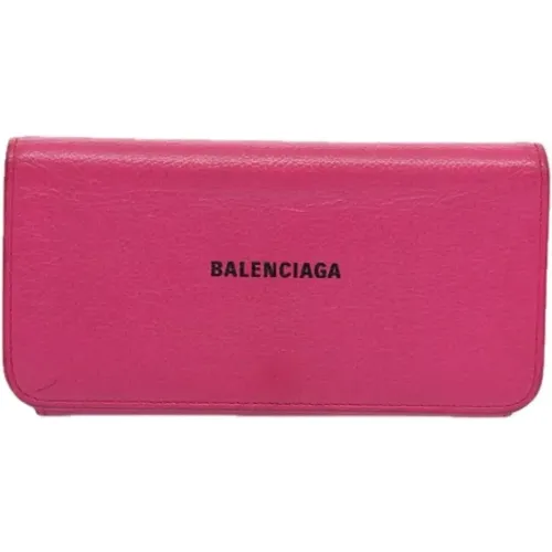 Pre-owned Leather wallets , female, Sizes: ONE SIZE - Balenciaga Vintage - Modalova