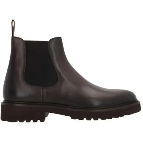 Dark Chelsea Boots Elasticized Sides , male, Sizes: 9 1/2 UK, 7 UK, 6 1/2 UK, 7 1/2 UK, 10 UK, 9 UK, 6 UK - Doucal's - Modalova