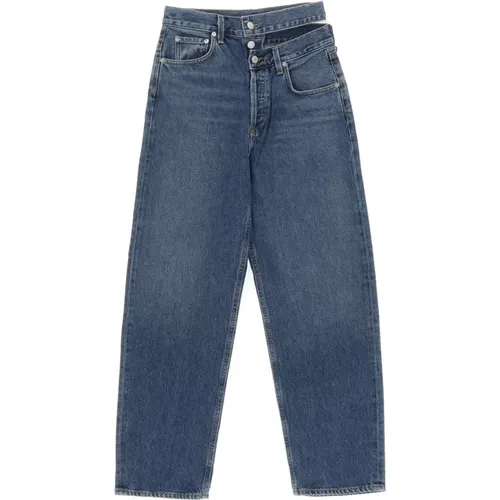 Intrigue Jeans mit Kaputtem Bund, Größe 25 , Damen, Größe: W25 - Agolde - Modalova