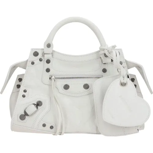 Studded Leather Handbag with Removable Strap , female, Sizes: ONE SIZE - Balenciaga - Modalova
