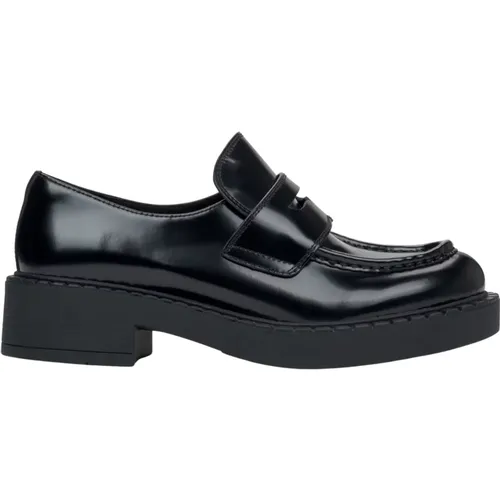 Schwarze Penny Loafers für Damen aus echtem Leder , Damen, Größe: 35 EU - Estro - Modalova