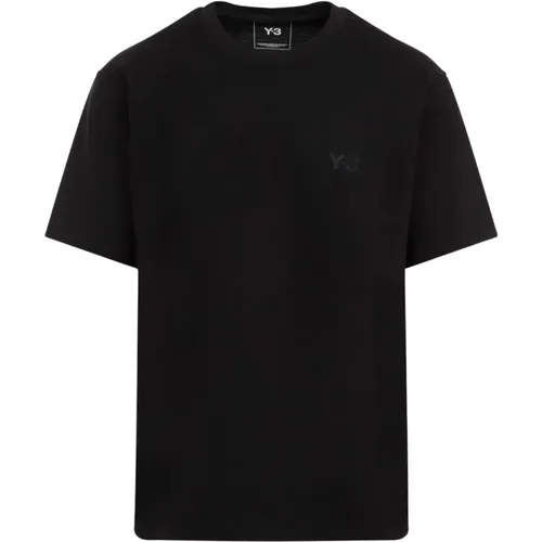 Schwarzes Kurzarm-T-Shirt , Herren, Größe: S - Y-3 - Modalova