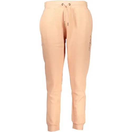 Sporty Elastic Waist Pants with Embroidery , female, Sizes: L, S, XL, M, XS, 2XL - Cavalli Class - Modalova