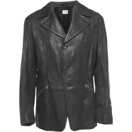 Pre-owned Leather outerwear , female, Sizes: 2XL - Armani Pre-owned - Modalova