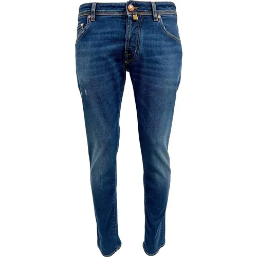 Nick Slim Caramel Label Mid Used Jeans , male, Sizes: W35, W31, W30, W36, W34, W37 - Jacob Cohën - Modalova