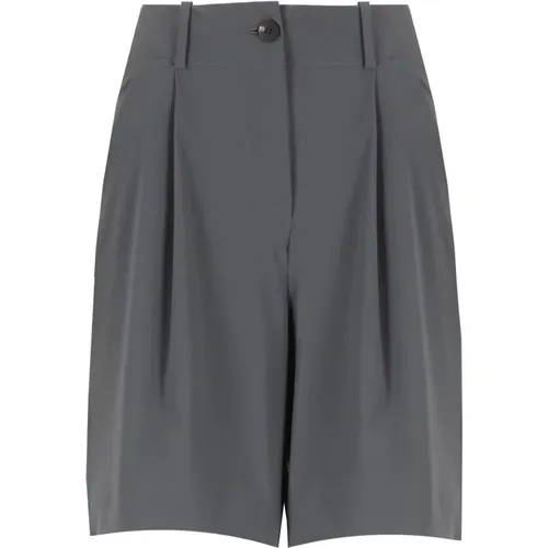 Graue High-Waist-Shorts mit Taschen , Damen, Größe: XS - RRD - Modalova