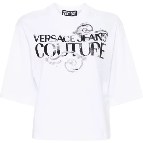Women's Clothing T-Shirts & Polos Ss24 , female, Sizes: XS, S - Versace Jeans Couture - Modalova