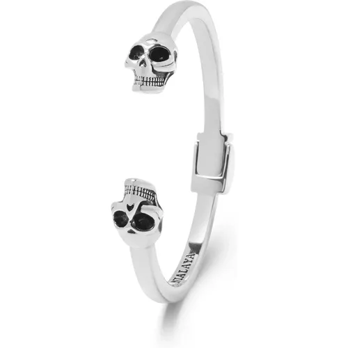 Men's Silver Skull Bangle Nialaya - Nialaya - Modalova