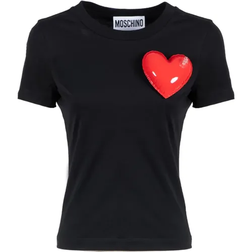 Inflatable Heart Tshirt , female, Sizes: 2XS - Moschino - Modalova