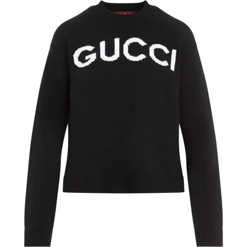 Schwarzer Wollpullover Aw24 Gucci - Gucci - Modalova