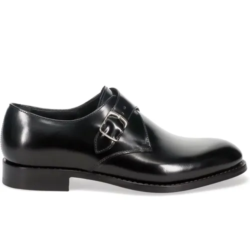 Elegante Schwarze Monk Strap Schuhe , Herren, Größe: 40 EU - Sangiorgio - Modalova