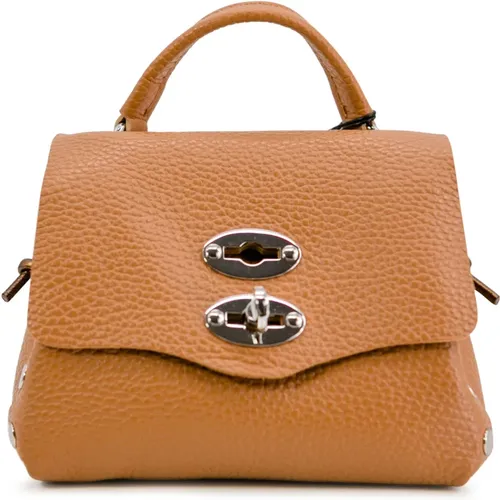 Leather Bag with Stud Detailing , female, Sizes: ONE SIZE - Zanellato - Modalova