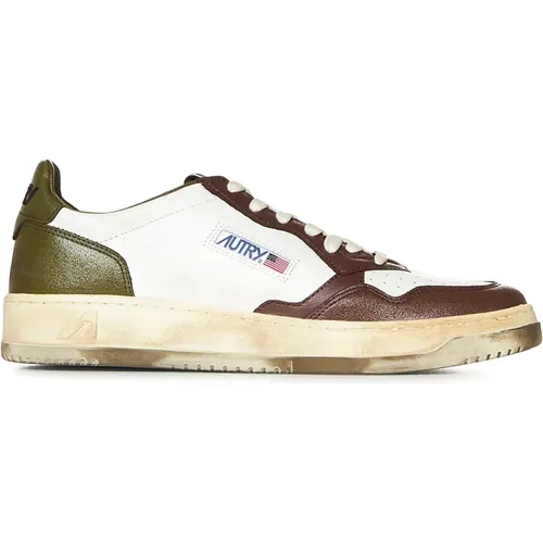 Weiße Ledersneakers Vintage Stil - Autry - Modalova