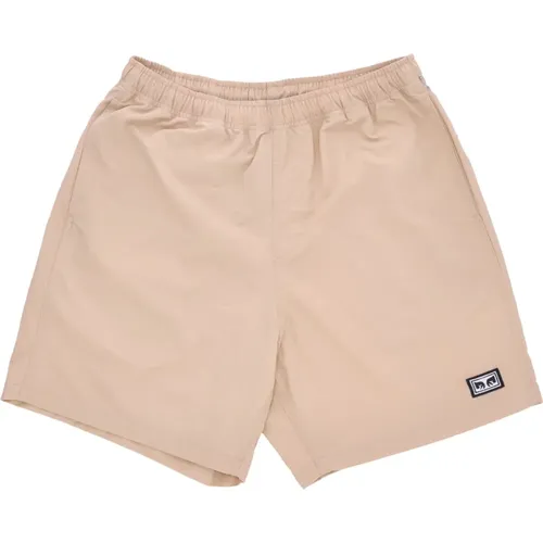 Nylon Shorts mit elastischem Verschluss , Herren, Größe: L - Obey - Modalova