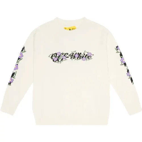 Sand Blumen Logo Pullover Off White - Off White - Modalova