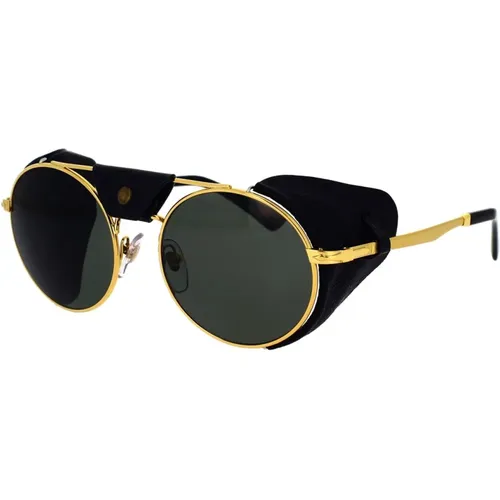 Polarisierte Sonnenbrille mit abnehmbaren Lederaccessoires , unisex, Größe: 52 MM - Persol - Modalova