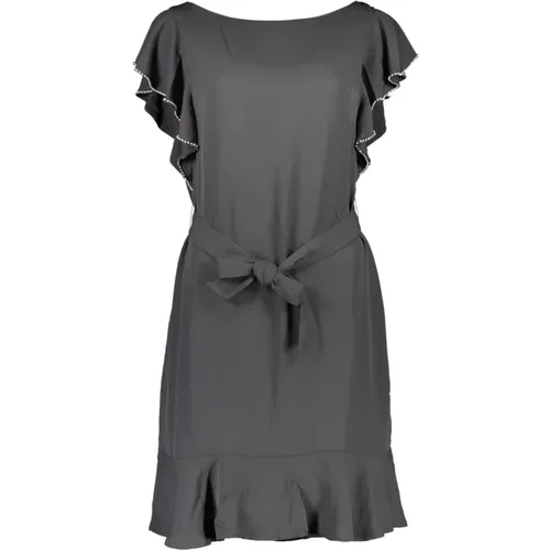 Elegantes kurzärmeliges Kleid mit Taillengürtel , Damen, Größe: XS - Guess - Modalova