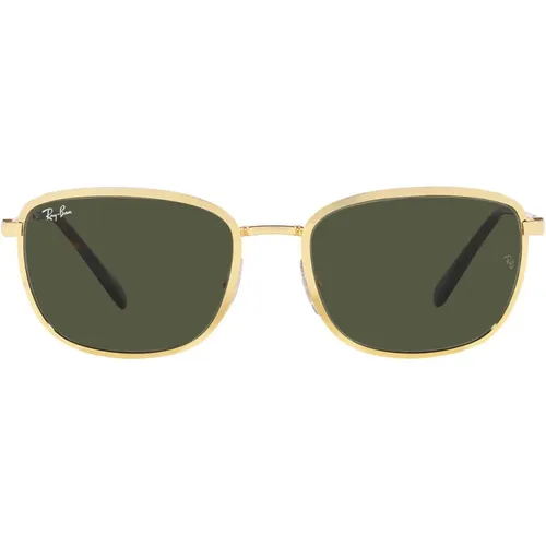 Square Metal Sunglasses with Green Lenses , unisex, Sizes: 57 MM - Ray-Ban - Modalova