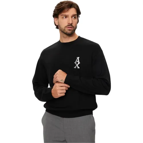 Sweater Round Neck Long Sleeve , male, Sizes: L, XL, S, 2XL, M - Armani Exchange - Modalova