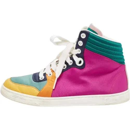 Pre-owned Satin sneakers , female, Sizes: 2 UK - Gucci Vintage - Modalova