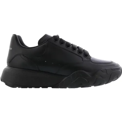 Leather Sneaker with Rubber Sole , female, Sizes: 6 UK, 5 1/2 UK, 6 1/2 UK, 7 UK, 4 1/2 UK - alexander mcqueen - Modalova