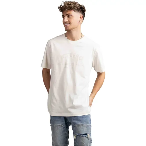 D Milano Mens T-Shirt , male, Sizes: XL, L, M, S - Iceberg - Modalova
