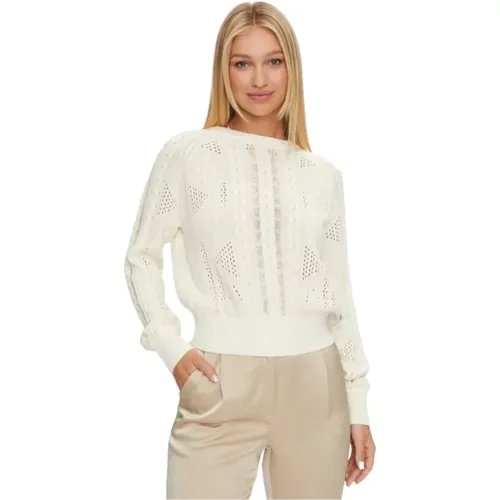 Rundhals Pullover , Damen, Größe: M - Guess - Modalova